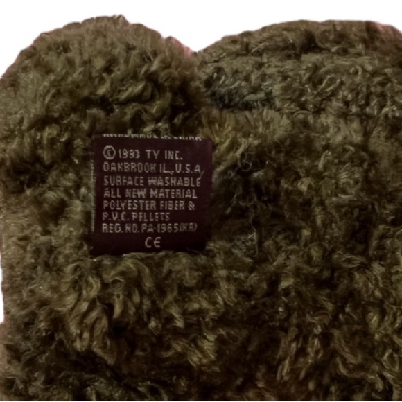 Vintage 1993 TY Patriotic Red White Blue Americana Flag Hat Jointed Teddy Bear - Picture 6 of 9